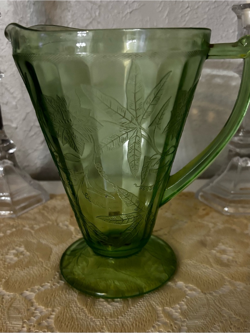 Vintage Jeannette Depression Glass Pitcher